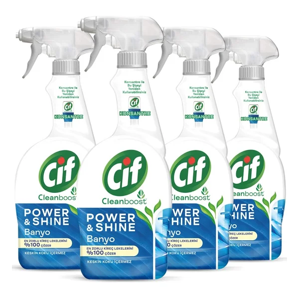 Cif Cleanboost Power & Shine Banyo Sprey Temizleyici 750 Ml 4'lü - Görsel 2