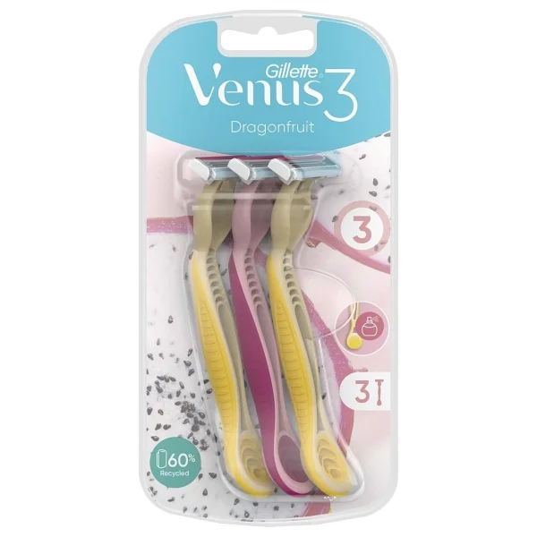 Gillette Venus Dragonfruit Kullan At 3'lü Kadın Tıraş Bıçağı - Görsel 2