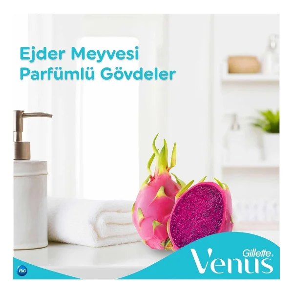 Gillette Venus Dragonfruit Kullan At 3'lü Kadın Tıraş Bıçağı - Görsel 4