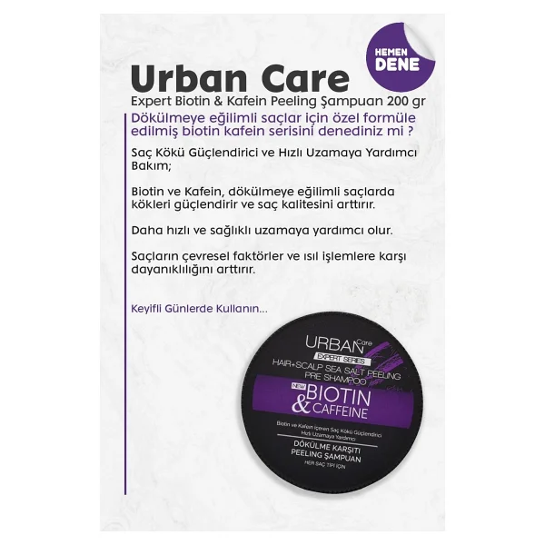 Urban Care Biotin & Caffeine 200 Ml Peeling Şampuan - Görsel 5