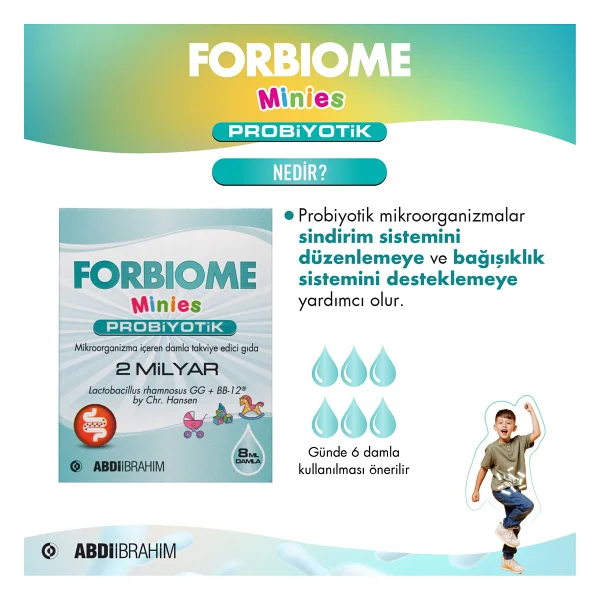 Forbiome Minies Probiyotik 8 Ml Damla - Görsel 2