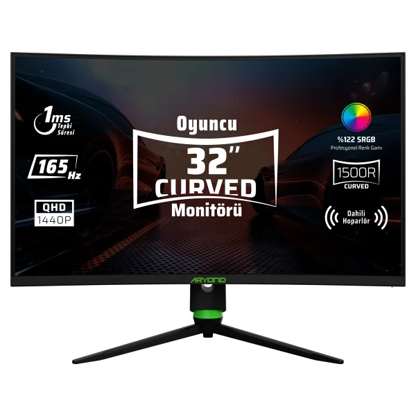 Monster Aryond A32 V1.3 32" 1 ms 2K Curved 165 Hz Oyuncu Monitörü - Görsel 8