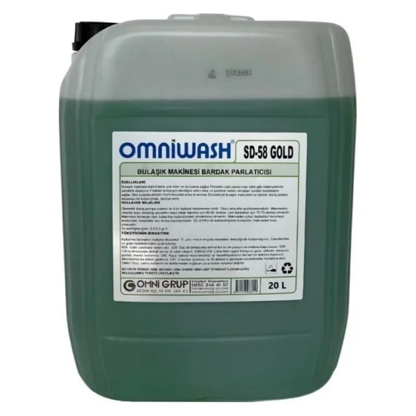 Omniwash Gold Endüstriyel Sıvı Bulaşık Yıkama Deterjanı ve Parlatıcısı 2x20 lt - Görsel 3
