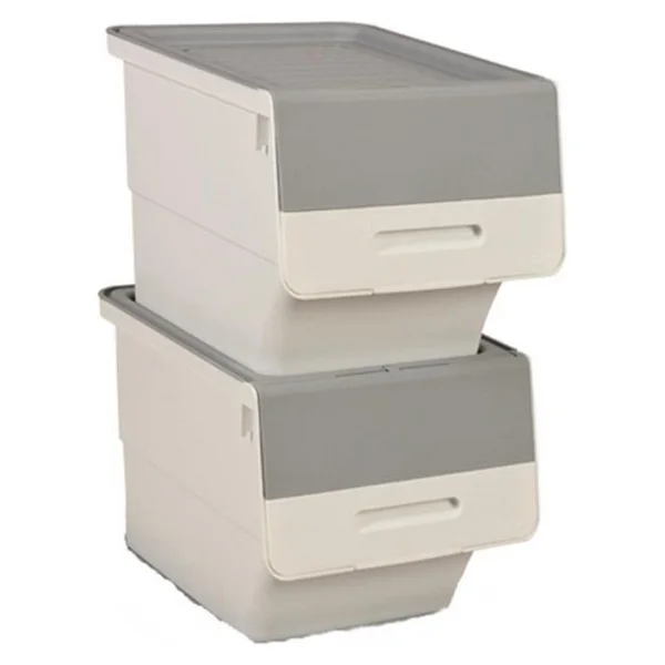 Motek Beyaz Tekerlekli Organizer Çok Amaçlı Saklama Kutusu 2x12 Lt - Görsel 2