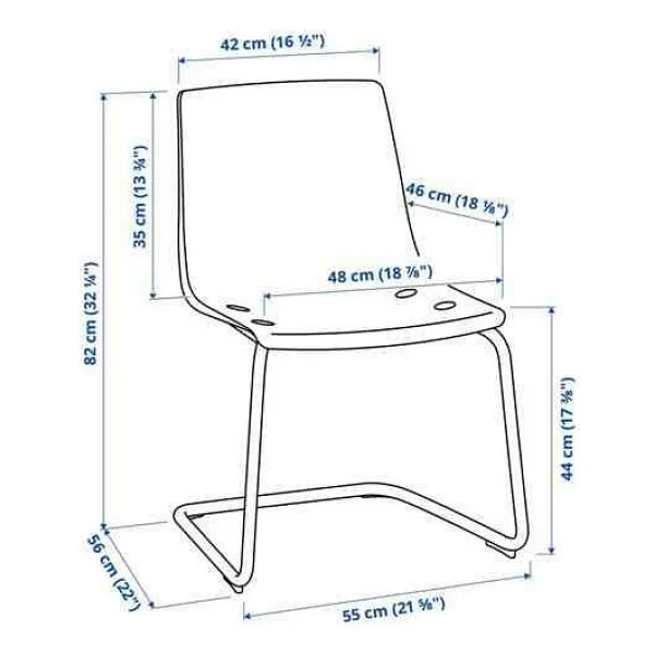 Ikea Akdeniz Tobıas Şeffaf-Krom Kaplama Plastik Sandalye - Görsel 5