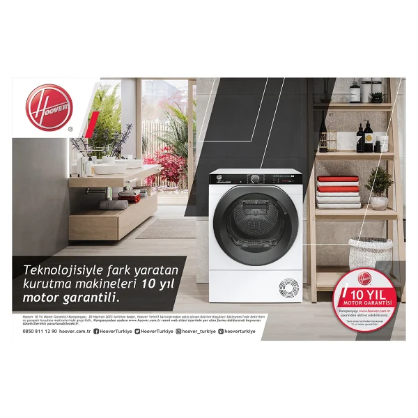Hoover Hle H9a2te-17 9 Kg Çamaşır Kurutma Makinesi - Görsel 8