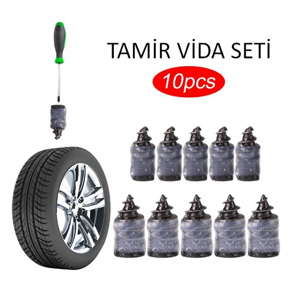 Lastik Tamir Kiti Kauçuk Vida Seti - Görsel 2