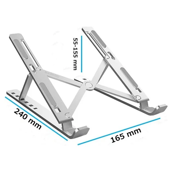 Torima Laptop Standı Katlanabilir Taşınabilir MacBook Notebook Standı Jx18 Gümüş - Beyaz - Görsel 4