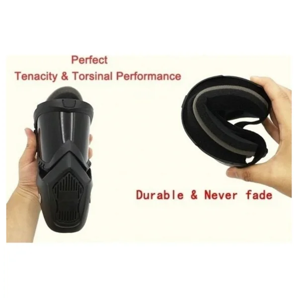 Motoanl Cross Motosiklet Bisiklet Gözlüğü Açık Kask Maskesi Süngerli Bant Lastikli Jet Maske Siyah Camlı - Görsel 4