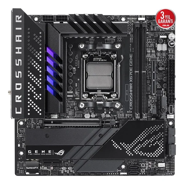 Asus ROG Crosshair X670E Gene AMD AM5 DDR5 Micro ATX Anakart - Görsel 4