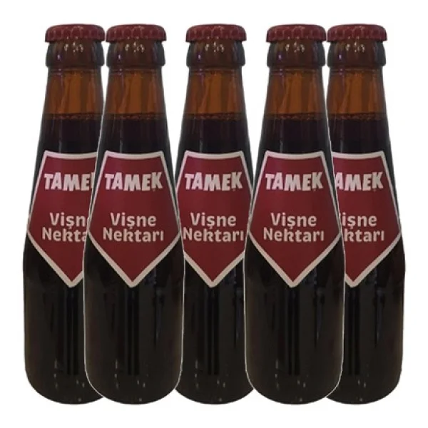 Tamek Meşhur Kahverengi Şişe 200 Ml 6'lı Vişne Nektarı - Görsel 6