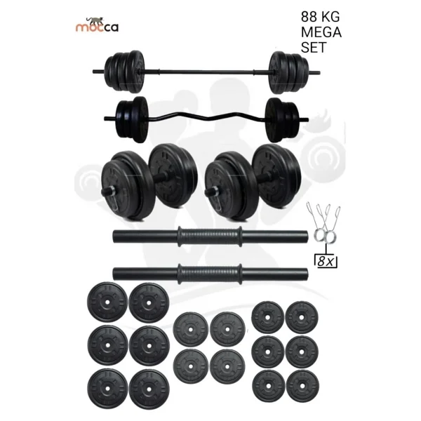 Moccastyle 48 Kg Z Bar Megaset Halter Ve Dambıl Seti - Görsel 6
