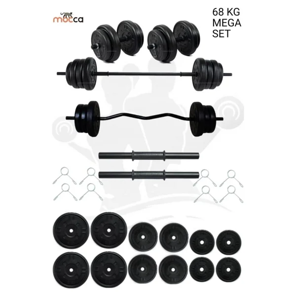Moccastyle 48 Kg Z Bar Megaset Halter Ve Dambıl Seti - Görsel 5
