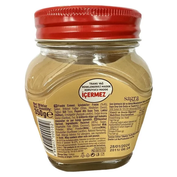 Sarelle Sade Fındık Ezmesi 350 Gr - Görsel 3
