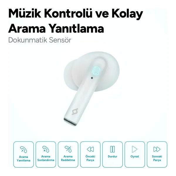 Ttec Airbeat Tone 2KM144KM TWS Mavi Kulak İçi Bluetooth Kulaklık - Görsel 10