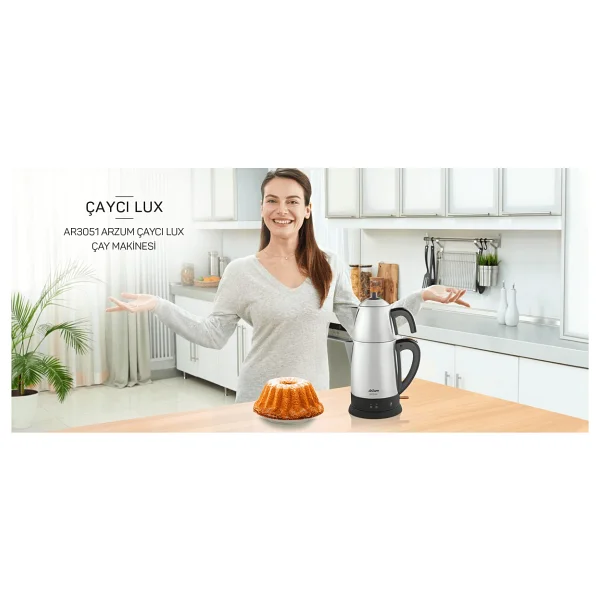Arzum Ar3051 Çaycı Lux 1800 W Çelik Çay Makinesi - Görsel 7