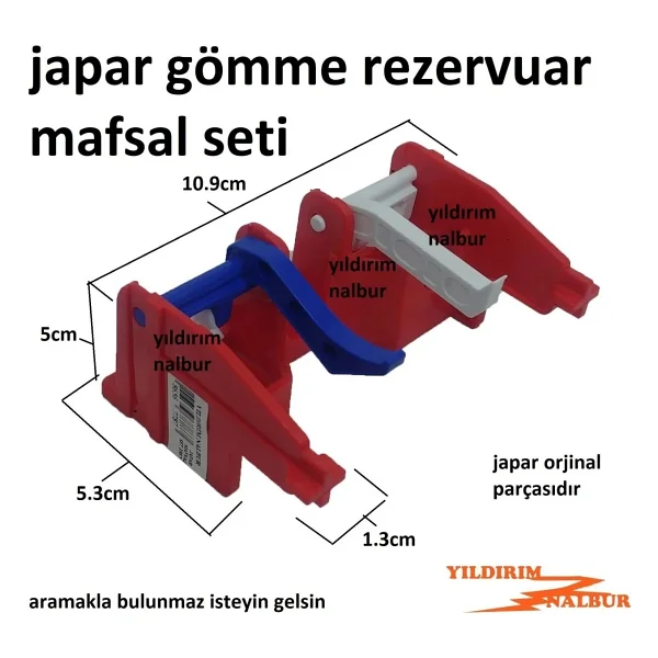Japar Gömme Rezervuar Mafsal Seti Köprü Takımı Renkli Kaldıraç - Görsel 2