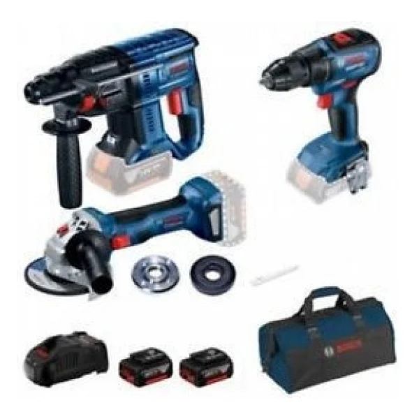 Bosch Gsr 18v-50 + Gbh 180 + Gws 180 18 V 5.0 Ah Elektrikli El Aletleri Seti - Görsel 6