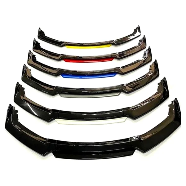 Ön Tampon Eki Universal Ön Lip Vw Transporter T5-T6-T7 Uyumlu Ön Karlık Siyah-Kırmızı - Görsel 8