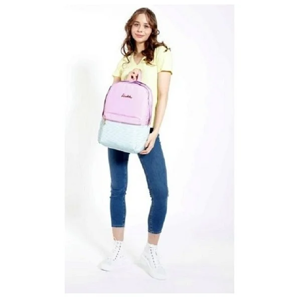 Kaukko K1493 Soft Floral Violet Okul Sırt Çantası - Görsel 4