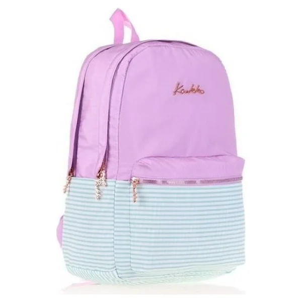 Kaukko K1493 Soft Floral Violet Okul Sırt Çantası - Görsel 2