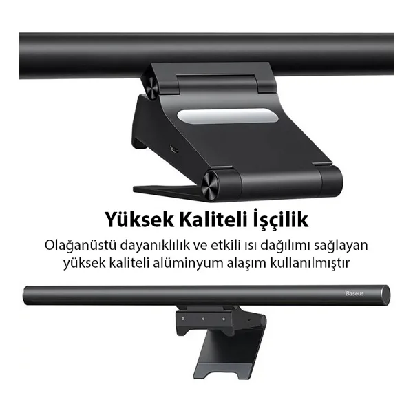 Baseus Orjinal Baseus I-Wok2 Series USB Asimetrik Çalışma Masası Göz Koruma LED Lamba Ve Monitör Aydınlatma - Görsel 5