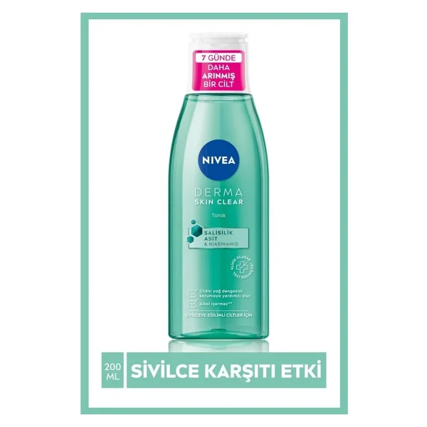 Nivea Derma Skin Sivilceli Hassas Ciltler Cilt Bakım Temizleyici Tonik 200ml X2 - Görsel 2