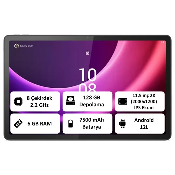 Lenovo Tab P11 Zabf0302tr 128 GB 11.5" Tablet - Görsel 3