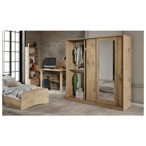 Kzn Home Samira Modern Genç Odası Takımı Meşe - 5 Parçalı Ve Tamamı 1. Kalite Mdf - Görsel 6