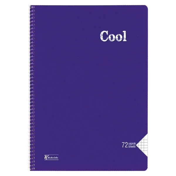 Keskin Color Cool Spiralli A4 72 Yaprak Kareli Defter - Görsel 7