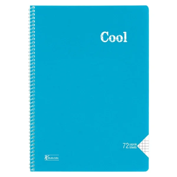 Keskin Color Cool Spiralli A4 72 Yaprak Kareli Defter - Görsel 2