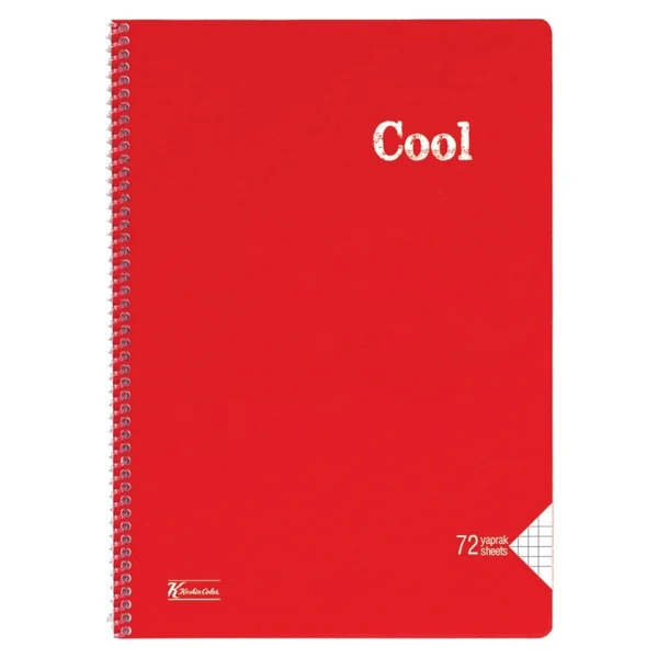Keskin Color Cool Spiralli A4 72 Yaprak Kareli Defter - Görsel 4