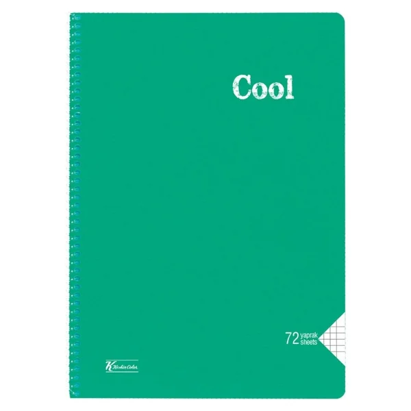Keskin Color Cool Spiralli A4 72 Yaprak Kareli Defter - Görsel 5