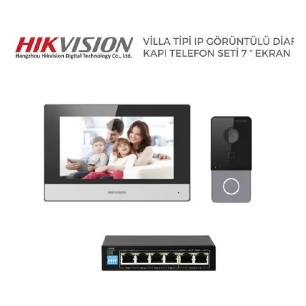 Hikvision Silver Seri Villa Tipi Ip Görüntülü Diafon Kapı Seti - Görsel 2