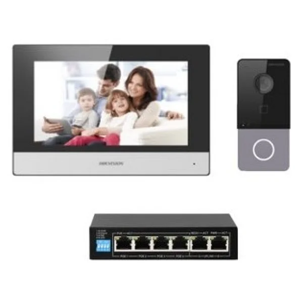 Hikvision Silver Seri Villa Tipi Ip Görüntülü Diafon Kapı Seti - Görsel 3