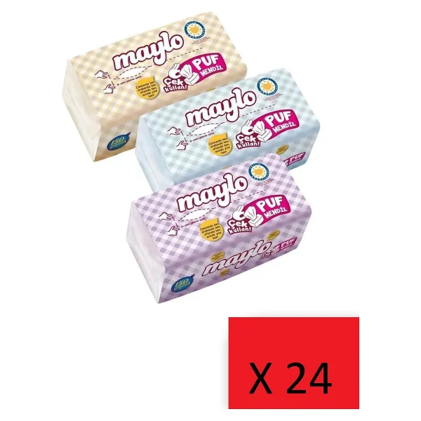 Maylo Puf Kağıt Mendil 100'lü 24 Adet - Görsel 7