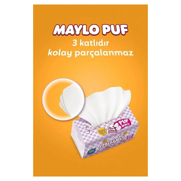 Maylo Puf Kağıt Mendil 100'lü 24 Adet - Görsel 4