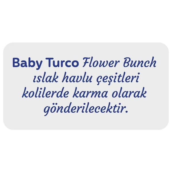 Baby Turco Flower Bunch 90 Yaprak 24'lü Paket Islak Havlu - Görsel 7
