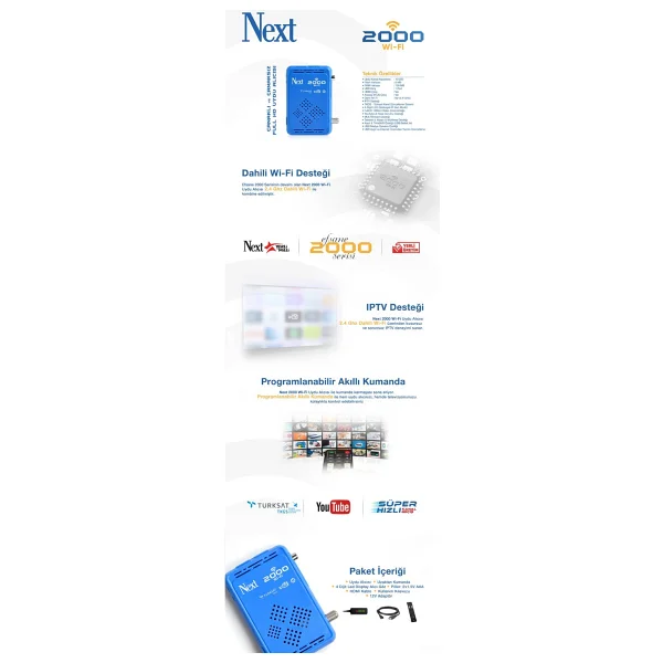 Next 2000 Wi-Fi Full HD Uydu Alıcısı - Görsel 10