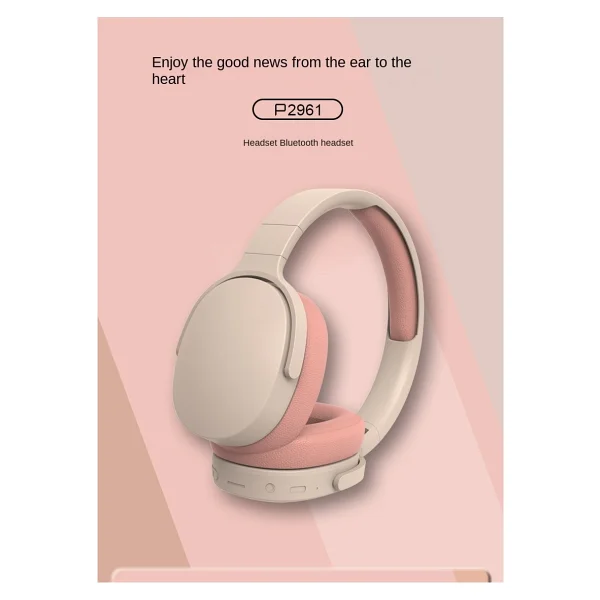 Torima P2961 Pembe Kulak Üstü Bluetooth Kulaklık - Görsel 3