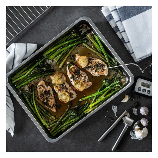 Ikea Metal Fırın Kabı Paslanmaz Çelik Fırın-Barbekü Kızartma Kabı 32 X 40 Cm - 32 Cm - Gümüş - Görsel 5