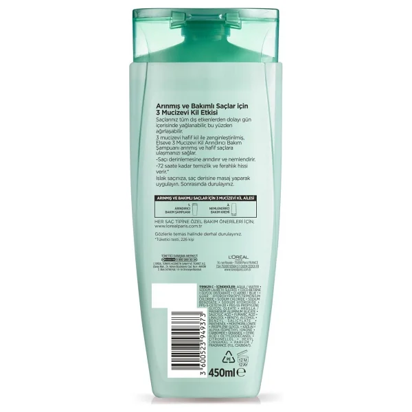 Loreal Elseve Üç Mucizevi Kil 450 ml Ağırlaştırmayan Şampuan - Görsel 3