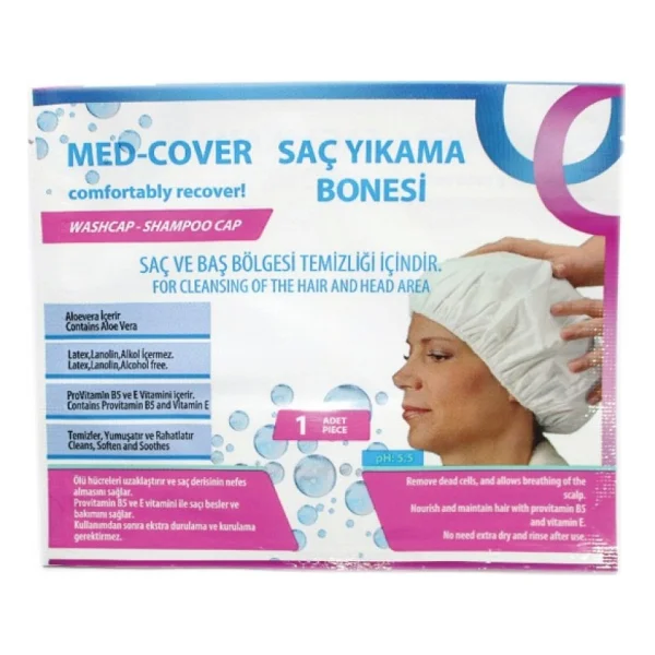 Med-Cover Saç Yıkama Bonesi 12'li Koli - 12 Adet - Görsel 2