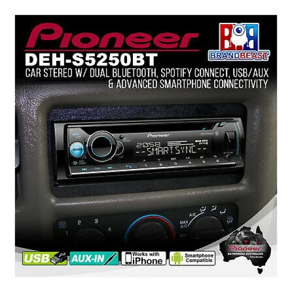 Pioneer DEH-S5250BT 4x50 W Bluetooth Oto Teyp - Görsel 3