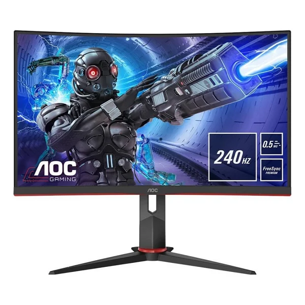 Aoc C27g2ze/Bk 27" 0.5 Ms Full HD Curved 240 Hz Oyuncu Monitörü - Görsel 5