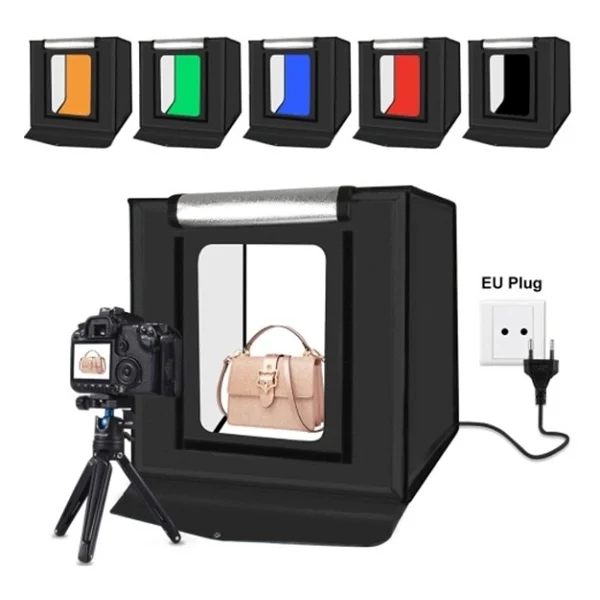 Puluz Profesyonel 40 X 40cm LED Işıklı Ürün Fotoğraf Çekim Çadırı Katlanabilir Portatif 30w 5500k Al-32482 - 40 X 40 Cm - Görsel 2