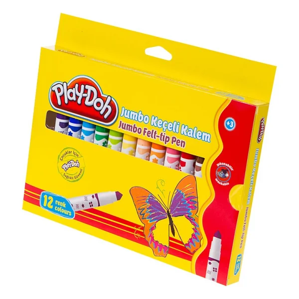 Play-Doh Play-Ke020 6 Mm 12'li Jumbo Keçeli Kalem Seti - Görsel 3