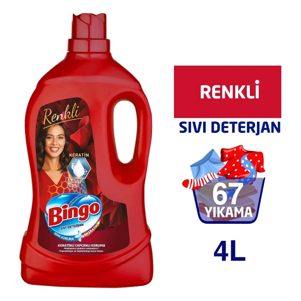 Bingo Capcanlı Koruma Renkliler İçin Sıvı Deterjan 67 Yıkama 4 Lt - Görsel 2