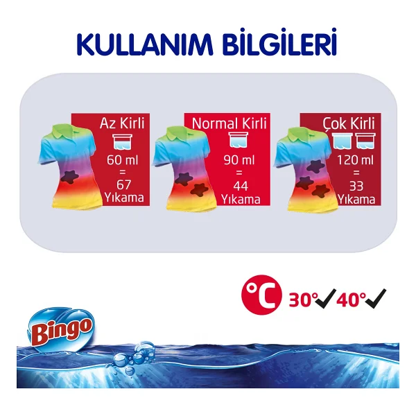 Bingo Capcanlı Koruma Renkliler İçin Sıvı Deterjan 67 Yıkama 4 Lt - Görsel 7