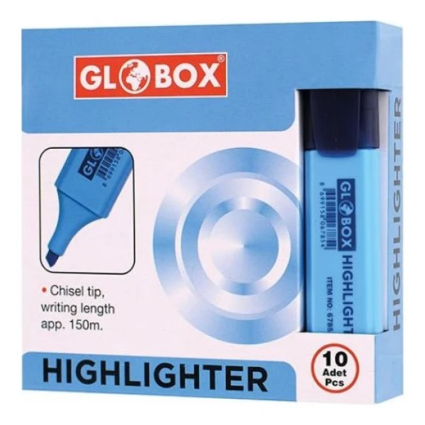 Globox Highlighter Fosforlu Kalem 10'lu - Sarı - Görsel 5
